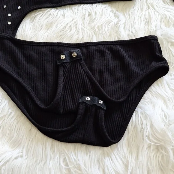 LF Emma & Sam Asymmetrical Rhinestone Bodysuit - Picture 6 of 14
